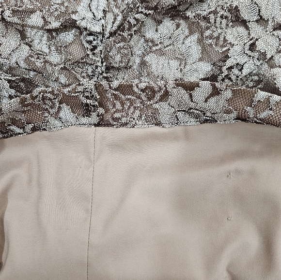 Express Gold Floral Lace Bodycon Mini Cocktail Dress Size 6 Women's A81 - Picture 6 of 10